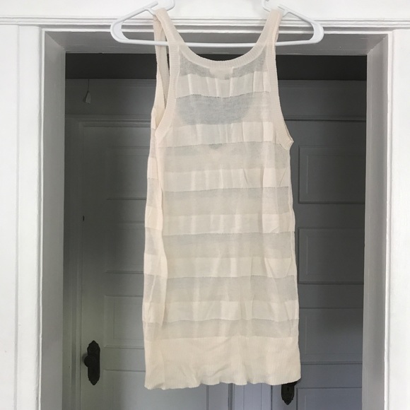 Lux lightweight sweater tank tunic in cream sz S - Picture 2 of 4